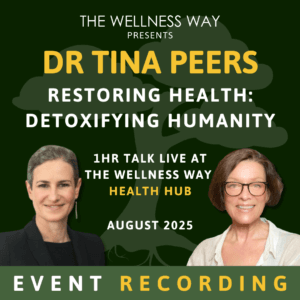 Dr Tina Peers Live at the Health Hub – 1 hour Presentation & Q&A